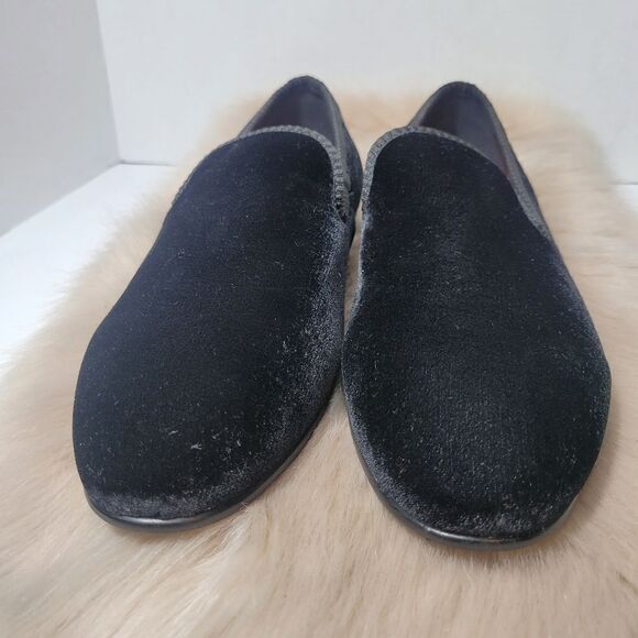 Tallia Tedaldo Men Slip On Smoking Loafers  Bordeaux Black  Velvet Size 10.5 main image 6